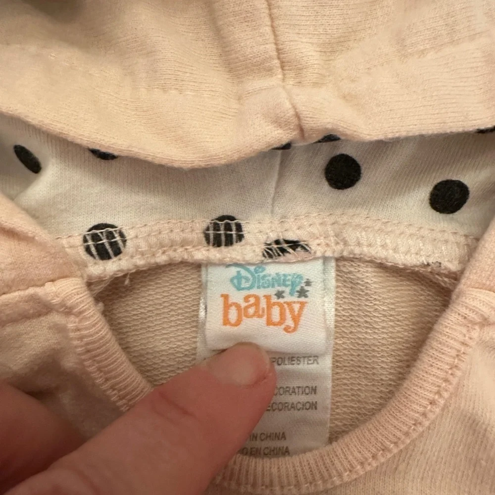 Baby girl 6-9 moth pink Minnie Mouse sweatsuit